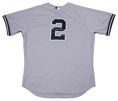 2012 Derek Jeter Game Used/Signed Yankees Road HOME RUN Jersey - 1st HR of Season and 10 Total Hits (Worn April 6th-11th) (MLB Authenticated & Steiner)